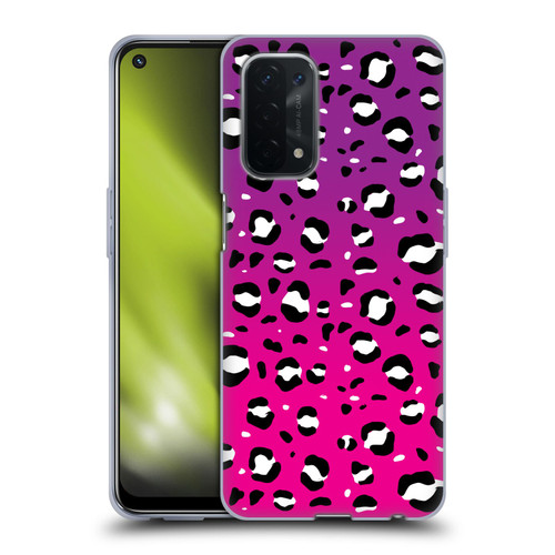 Grace Illustration Animal Prints Pink Leopard Soft Gel Case for OPPO A54 5G