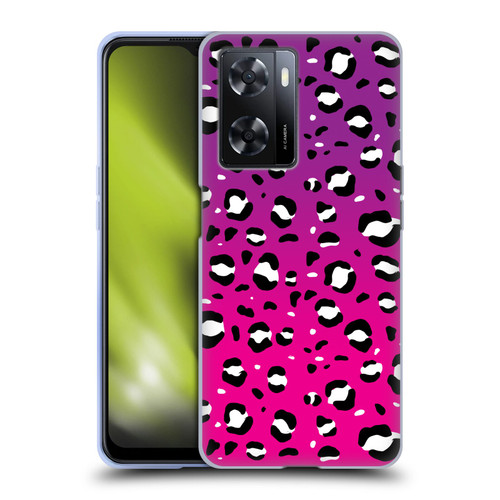 Grace Illustration Animal Prints Pink Leopard Soft Gel Case for OPPO A57s