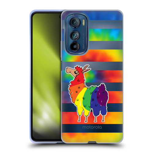 Grace Illustration Llama Pride Soft Gel Case for Motorola Edge 30