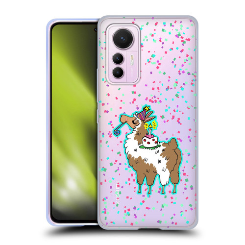 Grace Illustration Llama Birthday Soft Gel Case for Xiaomi 12 Lite