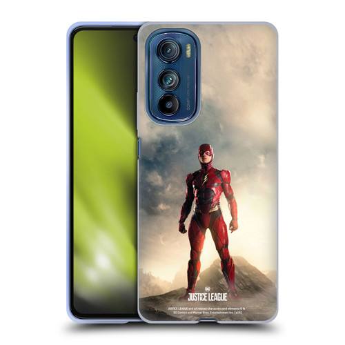 Justice League Movie Character Posters The Flash Soft Gel Case for Motorola Edge 30