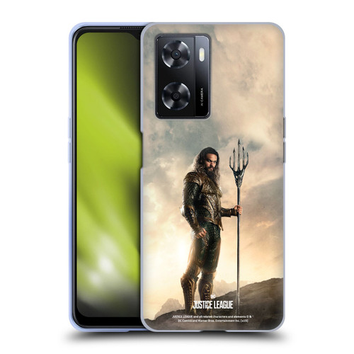 Justice League Movie Character Posters Aquaman Soft Gel Case for OPPO A57s