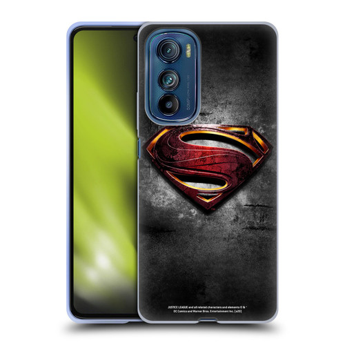 Justice League Movie Superman Logo Art Man Of Steel Soft Gel Case for Motorola Edge 30