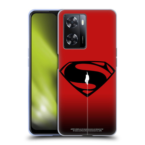 Justice League Movie Superman Logo Art Red And Black Flight Soft Gel Case for OPPO A57s