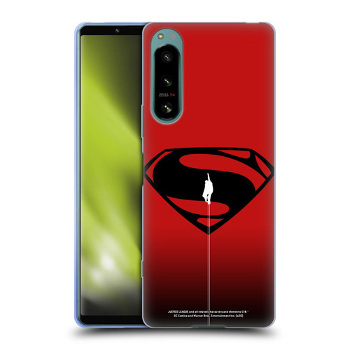 Justice League Movie Superman Logo Art Red And Black Flight Soft Gel Case for Sony Xperia 5 IV