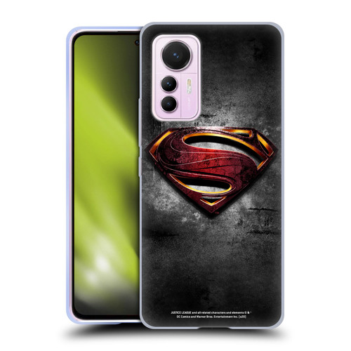Justice League Movie Superman Logo Art Man Of Steel Soft Gel Case for Xiaomi 12 Lite