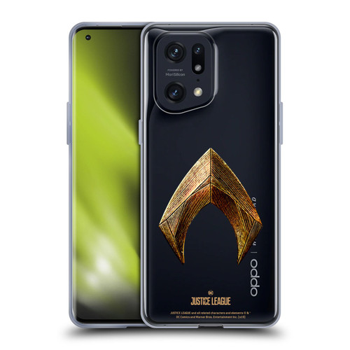 Justice League Movie Logos Aquaman Soft Gel Case for OPPO Find X5 Pro