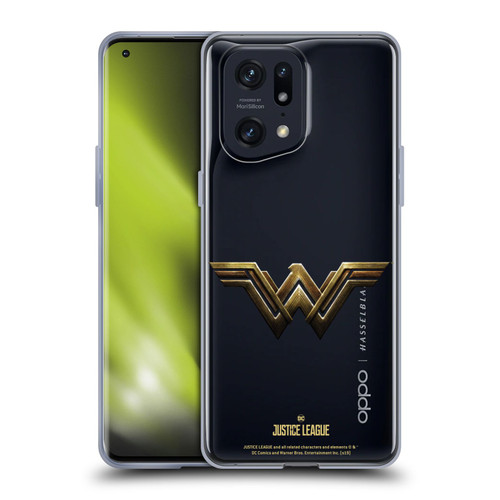 Justice League Movie Logos Wonder Woman Soft Gel Case for OPPO Find X5 Pro