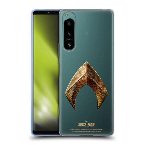 Justice League Movie Logos Aquaman Soft Gel Case for Sony Xperia 5 IV