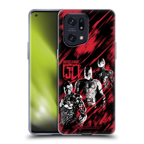 Zack Snyder's Justice League Snyder Cut Composed Art Cyborg, Batman, And Flash Soft Gel Case for OPPO Find X5 Pro