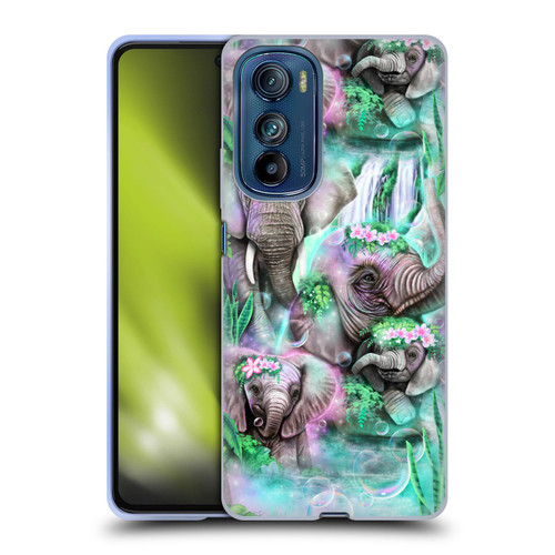 Sheena Pike Animals Daydream Elephants Lagoon Soft Gel Case for Motorola Edge 30