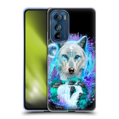 Sheena Pike Animals Winter Wolf Spirit & Waterfall Soft Gel Case for Motorola Edge 30