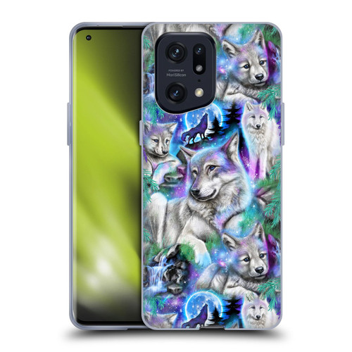 Sheena Pike Animals Daydream Galaxy Wolves Soft Gel Case for OPPO Find X5 Pro