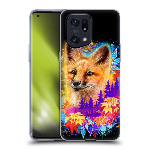 Sheena Pike Animals Red Fox Spirit & Autumn Leaves Soft Gel Case for OPPO Find X5 Pro