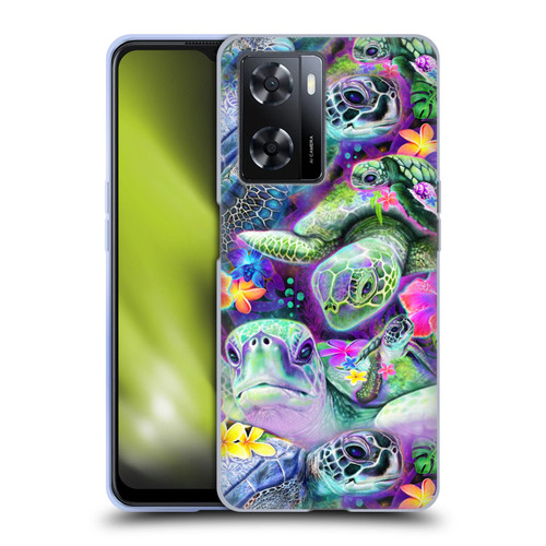 Sheena Pike Animals Daydream Sea Turtles & Flowers Soft Gel Case for OPPO A57s