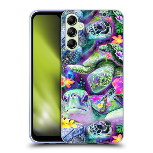 Sheena Pike Animals Daydream Sea Turtles & Flowers Soft Gel Case for Samsung Galaxy A14 5G
