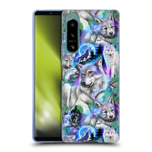 Sheena Pike Animals Daydream Galaxy Wolves Soft Gel Case for Sony Xperia 5 IV