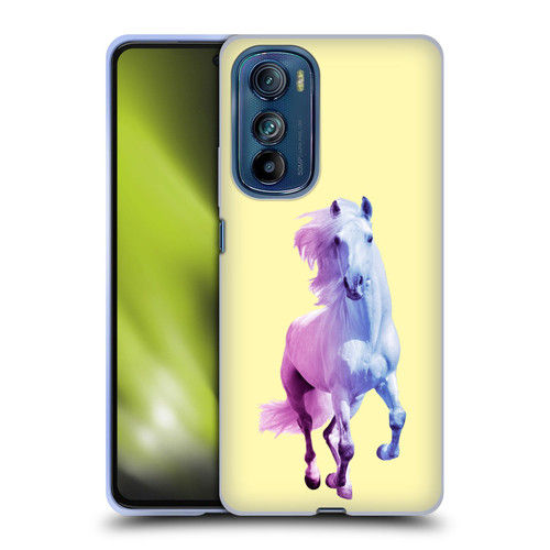 Mark Ashkenazi Pastel Potraits Yellow Horse Soft Gel Case for Motorola Edge 30