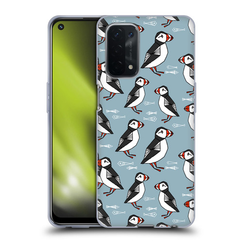 Andrea Lauren Design Birds Puffins Soft Gel Case for OPPO A54 5G