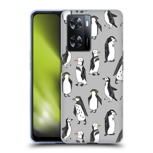 Andrea Lauren Design Birds Gray Penguins Soft Gel Case for OPPO A57s