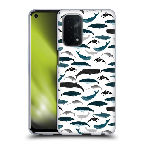 Andrea Lauren Design Sea Animals Whales Soft Gel Case for OPPO A54 5G