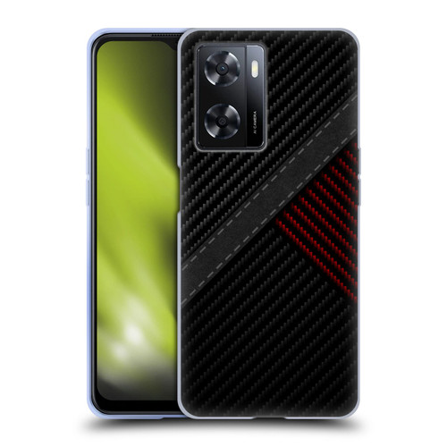Alyn Spiller Carbon Fiber Stitch Soft Gel Case for OPPO A57s