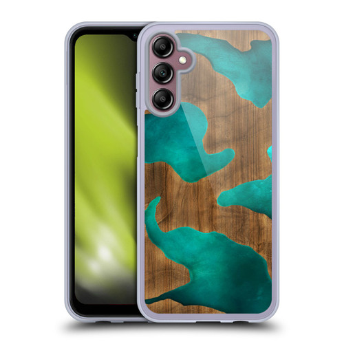 Alyn Spiller Wood & Resin Aqua Soft Gel Case for Samsung Galaxy A14 5G