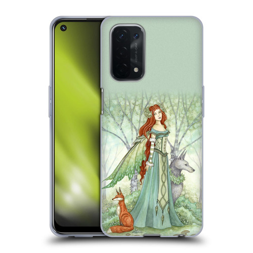 Amy Brown Magical Fairies Woodland Fairy With Fox & Wolf Soft Gel Case for OPPO A54 5G