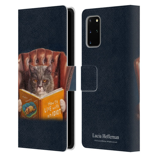 Lucia Heffernan Art Cat Self Help Leather Book Wallet Case Cover For Samsung Galaxy S20+ / S20+ 5G