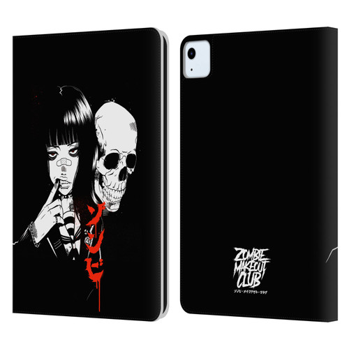 Zombie Makeout Club Art Girl And Skull Leather Book Wallet Case Cover For Apple iPad Air 2020 / 2022