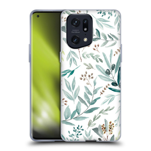 Anis Illustration Bloomers Eucalyptus Soft Gel Case for OPPO Find X5 Pro