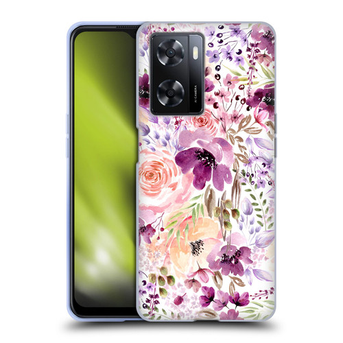 Anis Illustration Flower Pattern 3 Floral Chaos Soft Gel Case for OPPO A57s