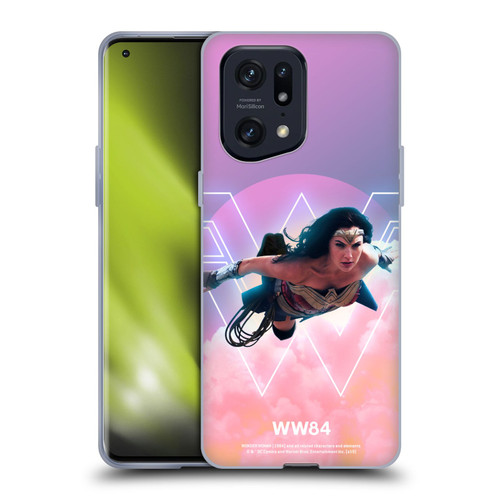 Wonder Woman 1984 80's Graphics Flying Soft Gel Case for OPPO Find X5 Pro