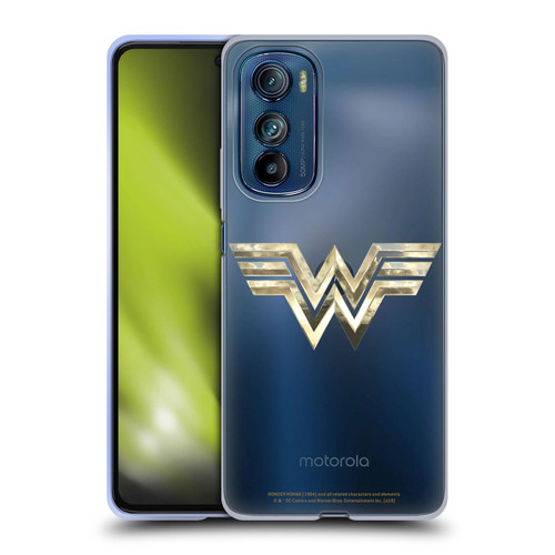 Wonder Woman 1984 Logo Art Gold Soft Gel Case for Motorola Edge 30