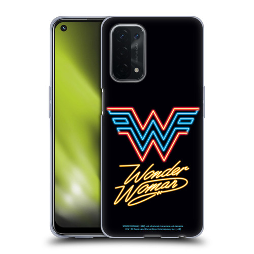 Wonder Woman 1984 Logo Art Neon Soft Gel Case for OPPO A54 5G