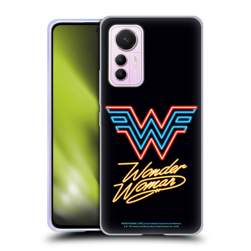 Wonder Woman 1984 Logo Art Neon Soft Gel Case for Xiaomi 12 Lite