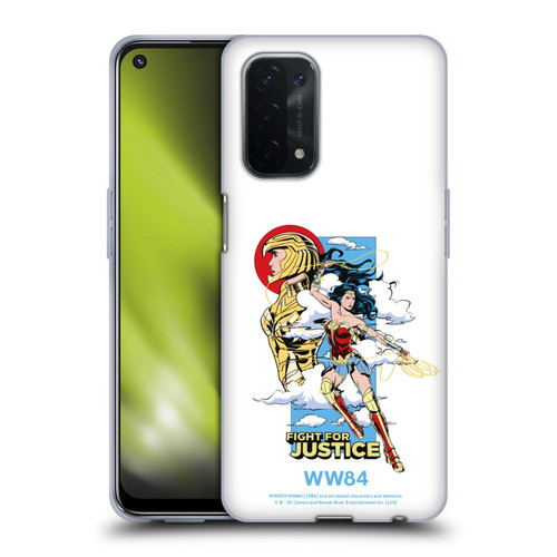 Wonder Woman 1984 Retro Art Fight For Justice Soft Gel Case for OPPO A54 5G