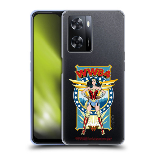 Wonder Woman 1984 Retro Art Logo And Shield Soft Gel Case for OPPO A57s