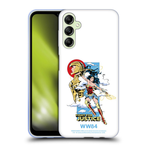 Wonder Woman 1984 Retro Art Fight For Justice Soft Gel Case for Samsung Galaxy A14 5G