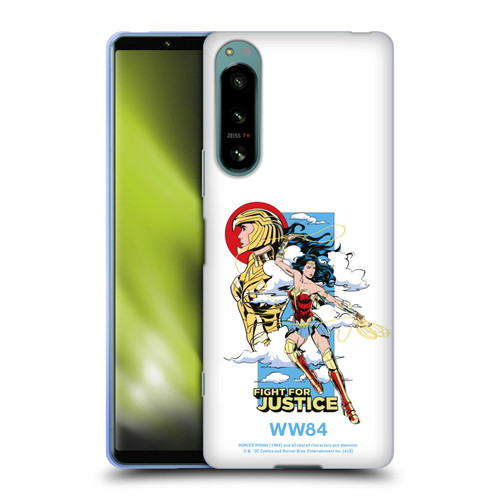 Wonder Woman 1984 Retro Art Fight For Justice Soft Gel Case for Sony Xperia 5 IV