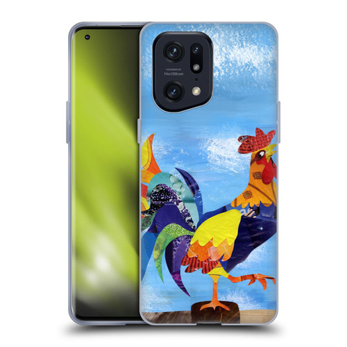 Artpoptart Animals Colorful Rooster Soft Gel Case for OPPO Find X5 Pro