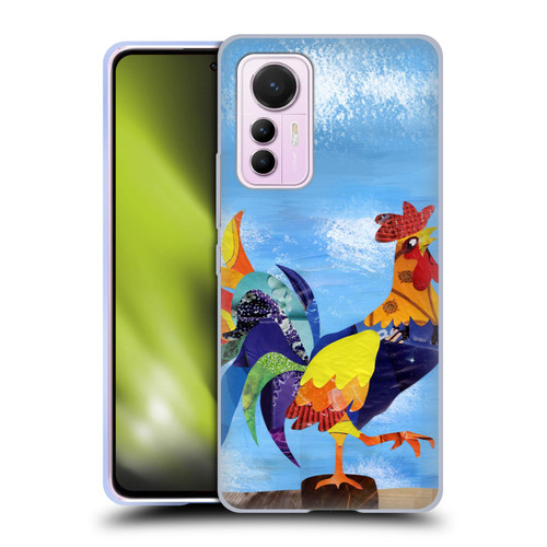 Artpoptart Animals Colorful Rooster Soft Gel Case for Xiaomi 12 Lite