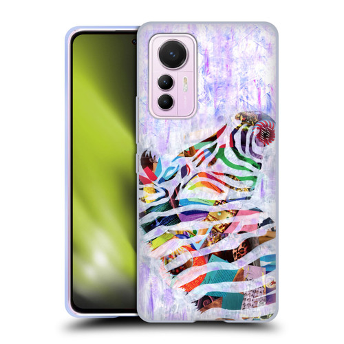Artpoptart Animals Purple Zebra Soft Gel Case for Xiaomi 12 Lite