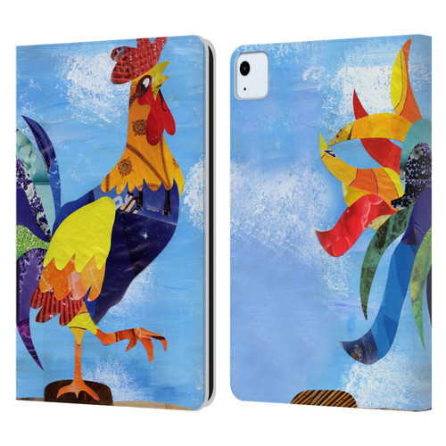 Artpoptart Animals Colorful Rooster Leather Book Wallet Case Cover For Apple iPad Air 11 2020/2022/2024
