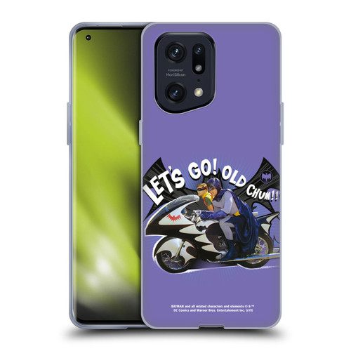 Batman TV Series Character Art Batcycle Let's Go Soft Gel Case for OPPO Find X5 Pro