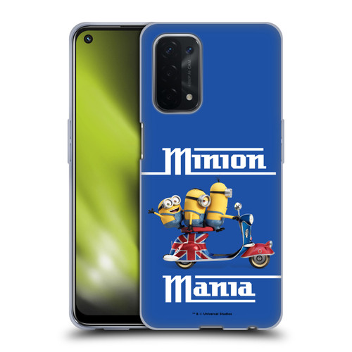 Minions Minion British Invasion Union Jack Scooter Soft Gel Case for OPPO A54 5G
