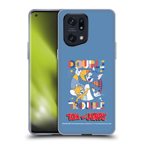 Tom and Jerry Color Blocks Double Trouble Soft Gel Case for OPPO Find X5 Pro