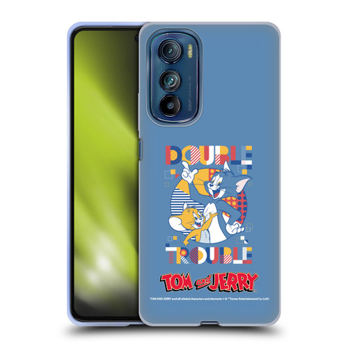 Tom and Jerry Color Blocks Double Trouble Soft Gel Case for Motorola Edge 30