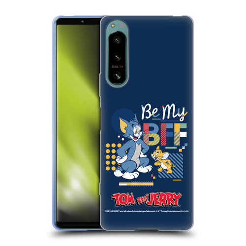 Tom and Jerry Color Blocks Be My Bff Soft Gel Case for Sony Xperia 5 IV