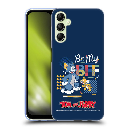 Tom and Jerry Color Blocks Be My Bff Soft Gel Case for Samsung Galaxy A14 5G
